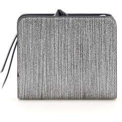 Pre Owned Marc Jacobs Silver Leather The Snapshot Mini Wallet