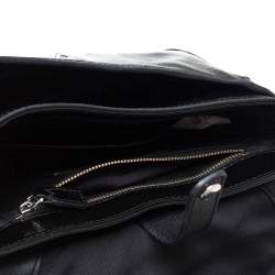 Pre Owned Marc Jacobs Black Patent Leather Jewel Embellished Courier Crossbody Bag