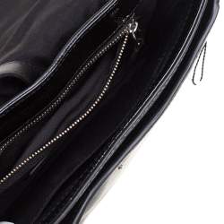 Pre Owned Marc Jacobs Black Patent Leather Jewel Embellished Courier Crossbody Bag