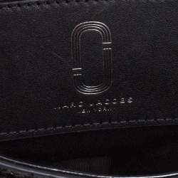 Pre Owned Marc Jacobs Black Patent Leather Jewel Embellished Courier Crossbody Bag