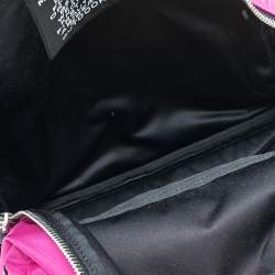 Pre Owned Marc Jacobs Pink/Black Nylon And Leather Medium Backpack