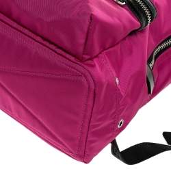 Pre Owned Marc Jacobs Pink/Black Nylon And Leather Medium Backpack