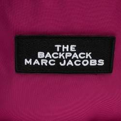 Pre Owned Marc Jacobs Pink/Black Nylon And Leather Medium Backpack