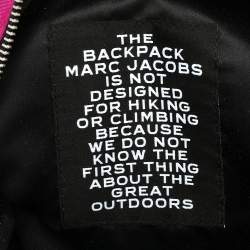 Pre Owned Marc Jacobs Pink/Black Nylon And Leather Medium Backpack