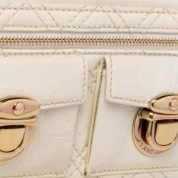 Marc Jacobs Cream Patent Leather Double Pocket Wallet