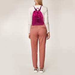 Marc Jacobs Magenta Nylon Active Drawstring Backpack 