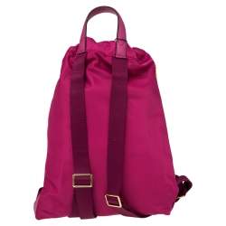 Marc Jacobs Magenta Nylon Active Drawstring Backpack 