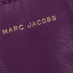 Pre Owned Marc Jacobs Purple Leather Zip Pouch