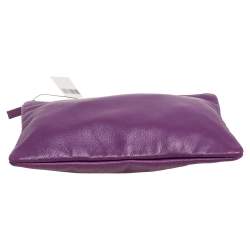 Pre Owned Marc Jacobs Purple Leather Zip Pouch