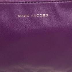 Pre Owned Marc Jacobs Purple Leather Zip Pouch