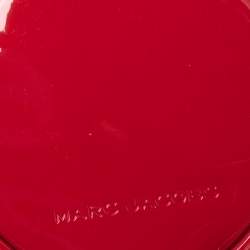 Pre Owned Marc Jacobs Red Patent Leather Round Crossbody Bag