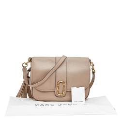 Marc Jacobs Beige Leather Interlock Messenger