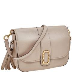 Marc Jacobs Beige Leather Interlock Messenger