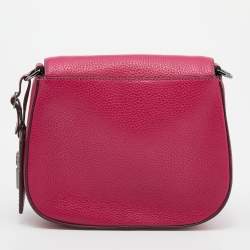 Marc Jacobs Raspberry Leather Recruit Nomad Saddle Shoulder Bag