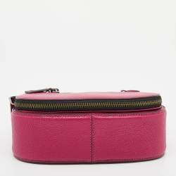Marc Jacobs Raspberry Leather Recruit Nomad Saddle Shoulder Bag