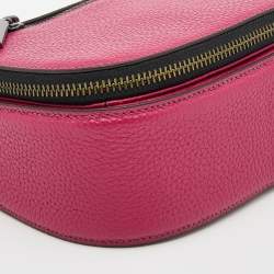 Marc Jacobs Raspberry Leather Recruit Nomad Saddle Shoulder Bag