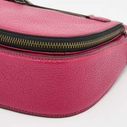 Marc Jacobs Raspberry Leather Recruit Nomad Saddle Shoulder Bag