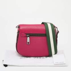 Marc Jacobs Raspberry Leather Recruit Nomad Saddle Shoulder Bag