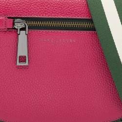 Marc Jacobs Raspberry Leather Recruit Nomad Saddle Shoulder Bag