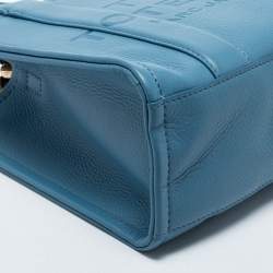 Pre Owned Marc Jacobs Blue Leather Mini Tote Bag