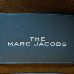 Pre Owned Marc Jacobs Blue Leather Mini Tote Bag