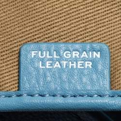 Pre Owned Marc Jacobs Blue Leather Mini Tote Bag