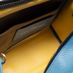 Pre Owned Marc Jacobs Blue Leather Mini Tote Bag