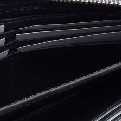 Pre Owned Marc Jacobs Dark Grey Quilted Leather Zip Continental Wallet