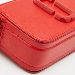 Pre Owned Marc Jacobs Red Glossy Leather Snapshot Camera Crossbody Bag