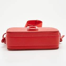 Pre Owned Marc Jacobs Red Glossy Leather Snapshot Camera Crossbody Bag