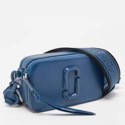 Pre Owned Marc Jacobs Blue Leather Snapshot Camera Crossbody Bag