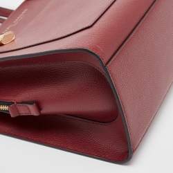 Pre Owned Marc Jacobs Burgundy Leather Work Tote
