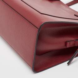 Pre Owned Marc Jacobs Burgundy Leather Work Tote