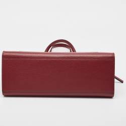 Pre Owned Marc Jacobs Burgundy Leather Work Tote