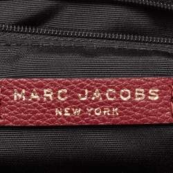 Pre Owned Marc Jacobs Burgundy Leather Work Tote