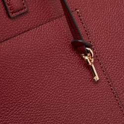 Pre Owned Marc Jacobs Burgundy Leather Work Tote