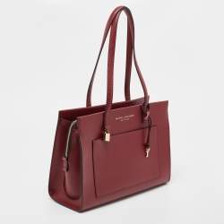 Pre Owned Marc Jacobs Burgundy Leather Work Tote