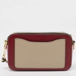 Pre Owned Marc Jacobs Red/Pink Saffiano Leather Snapshot Camera Crossbody Bag
