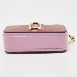 Pre Owned Marc Jacobs Red/Pink Saffiano Leather Snapshot Camera Crossbody Bag