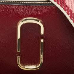 Pre Owned Marc Jacobs Red/Pink Saffiano Leather Snapshot Camera Crossbody Bag