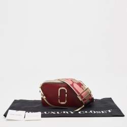 Pre Owned Marc Jacobs Red/Pink Saffiano Leather Snapshot Camera Crossbody Bag