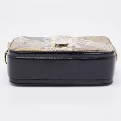 Marc Jacobs Tri Color Python Embossed Leather Snapshot Camera Crossbody Bag