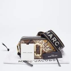 Marc Jacobs Tri Color Python Embossed Leather Snapshot Camera Crossbody Bag