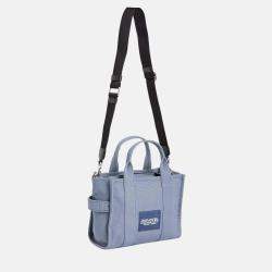 Marc Jacobs Blue Shadow Canvas Women's The Small Tote Bag