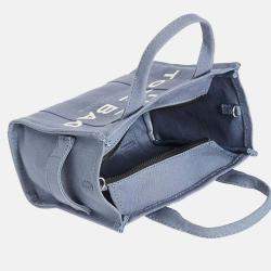 Marc Jacobs Blue Shadow Canvas Women's The Small Tote Bag