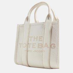 Pre Owned Marc Jacobs White Leather Women's The Mini Tote Bag