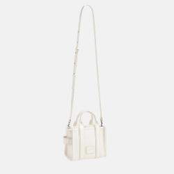 Pre Owned Marc Jacobs White Leather Women's The Mini Tote Bag