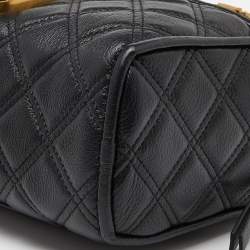 Pre Owned Marc Jacobs Black Quilted Leather The Status Chain Shoulder Bag 