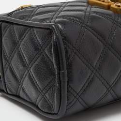 Pre Owned Marc Jacobs Black Quilted Leather The Status Chain Shoulder Bag 