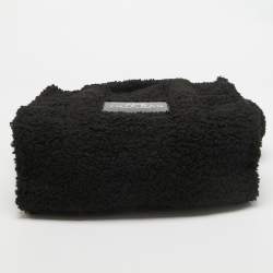 Pre Owned Marc Jacobs Black Faux Fur Medium The Tote Bag